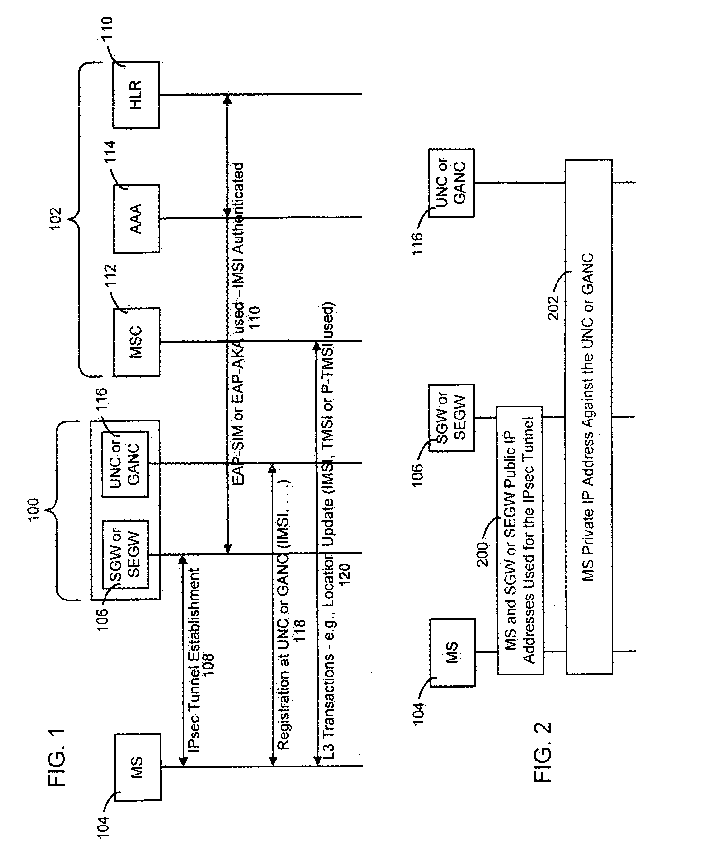 Method, system and apparatus for providing security in an unlicensed mobile access network or a generic access network