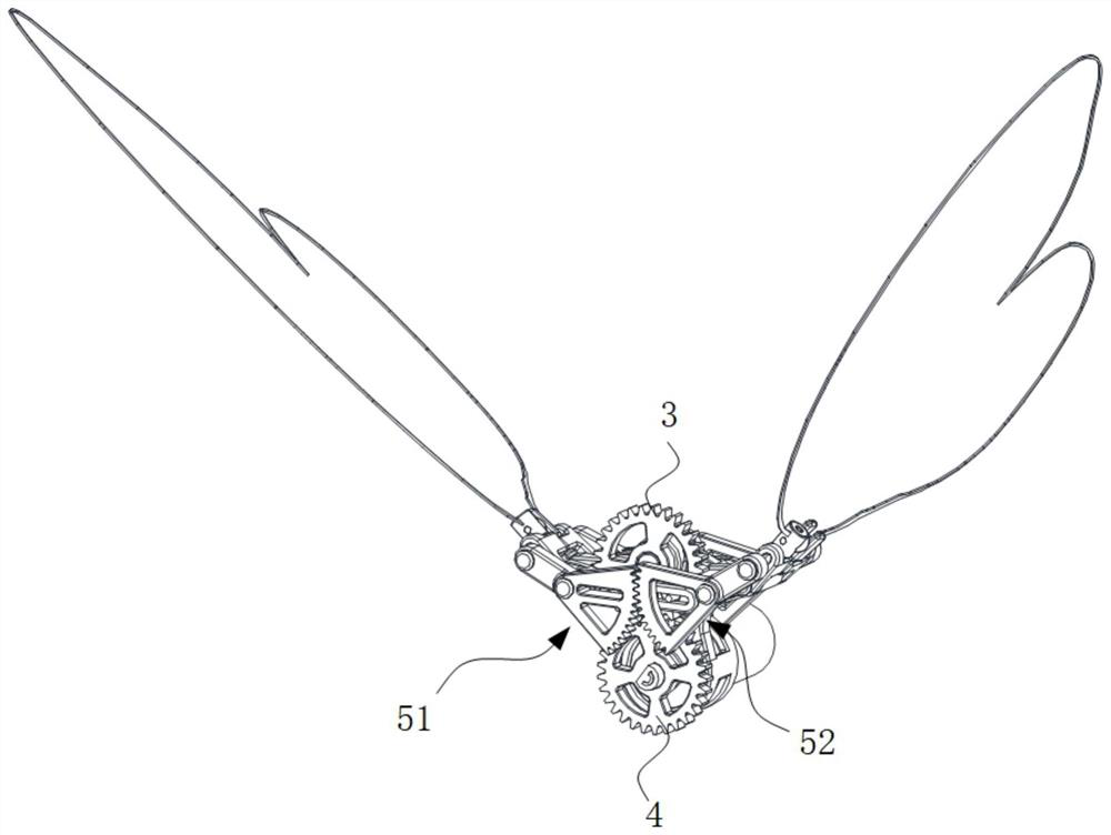 Bionic flapping wing actuating mechanism capable of realizing flapping and torsion composite motion