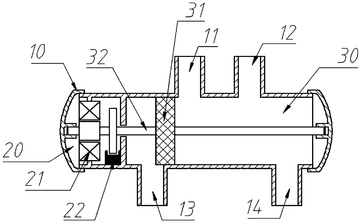 Conversion valve capable of achieving switching between cross and tee