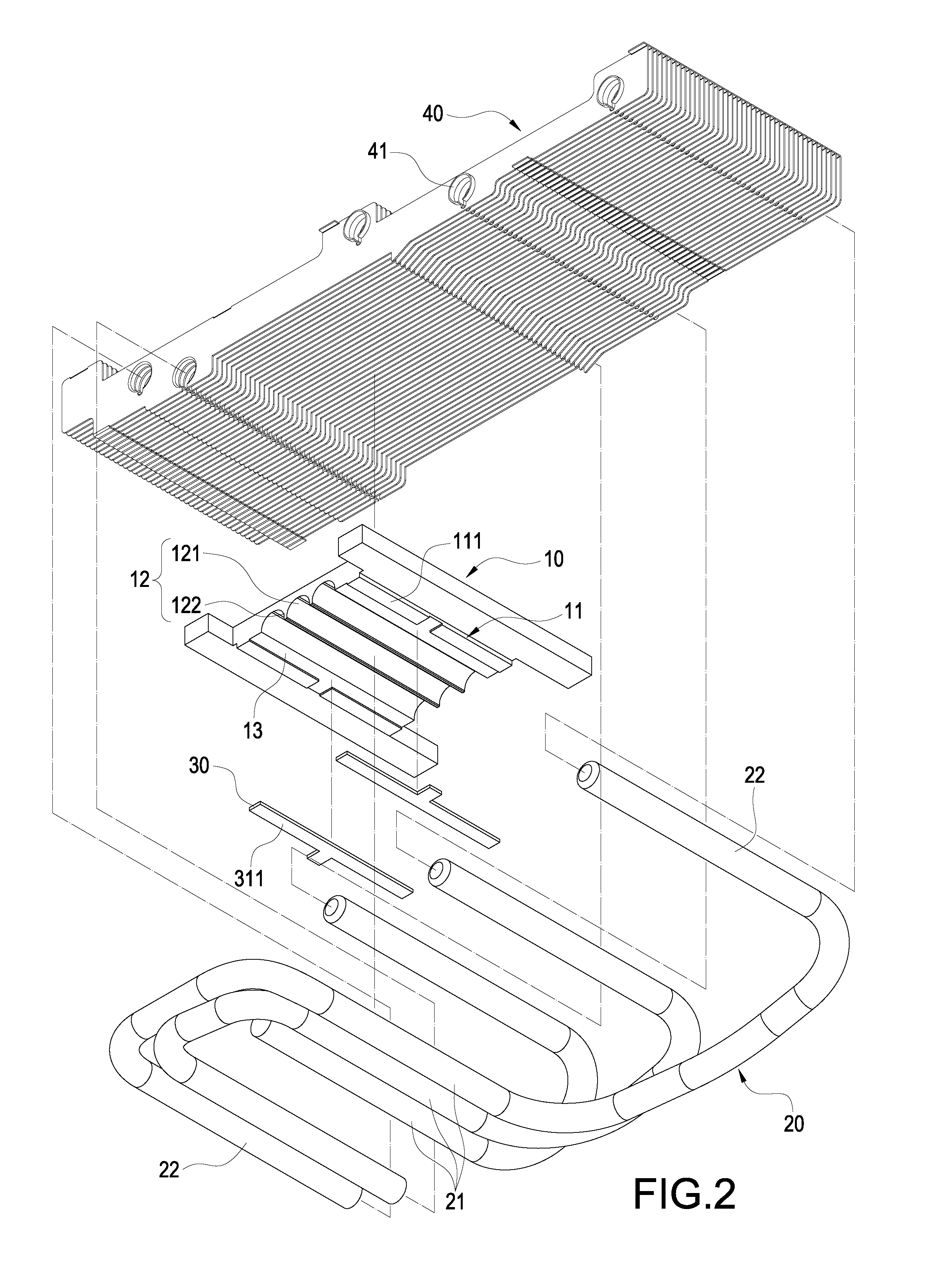 Heat sink having juxtaposed heat pipes and method for manufacturing the same