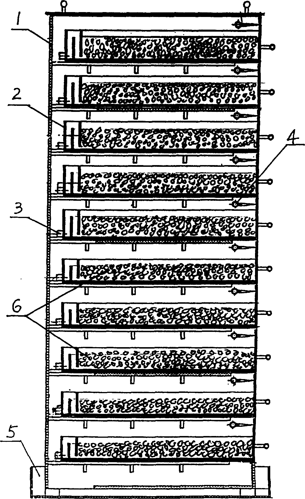 Biological treatment device for multilayer drawer type cultural water