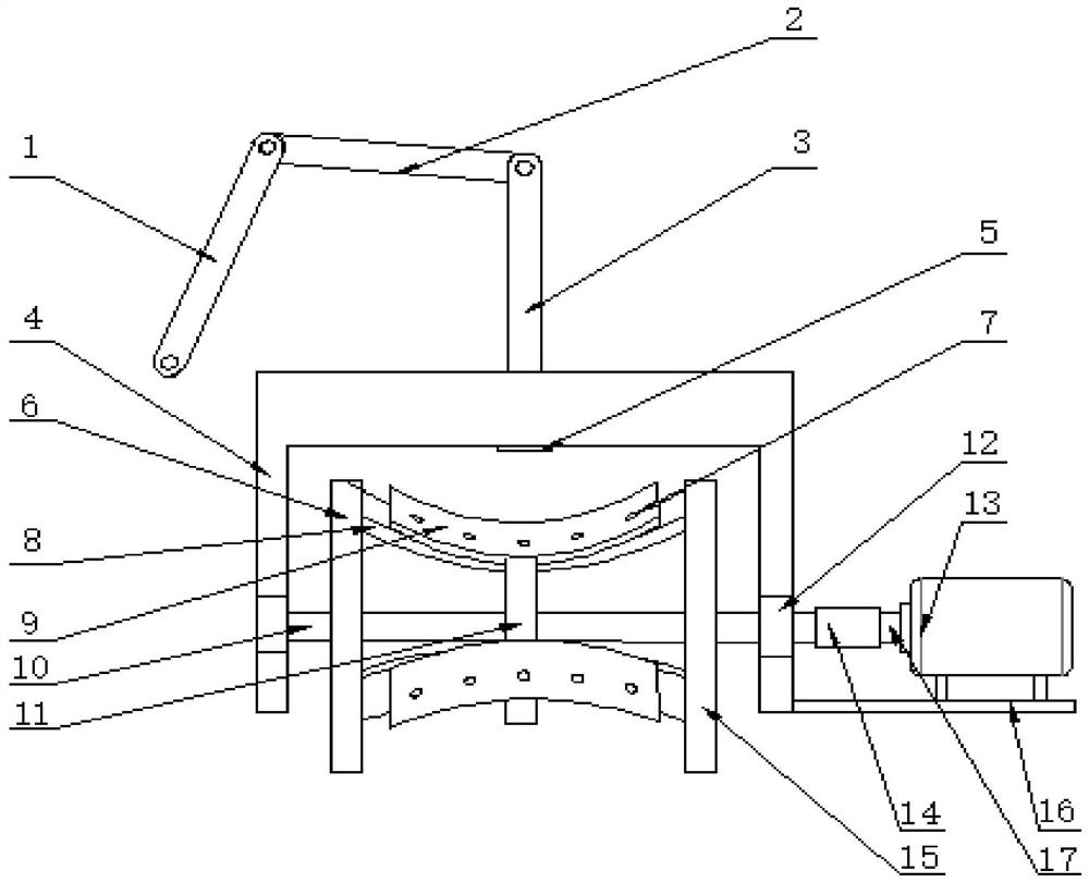 Device and method for trimming curved surfaces of urban green belts