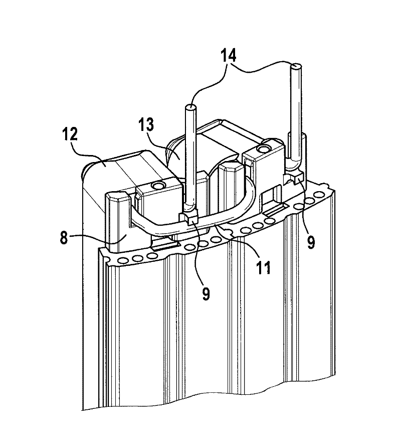 Winding support of single tooth winding for insulation motor
