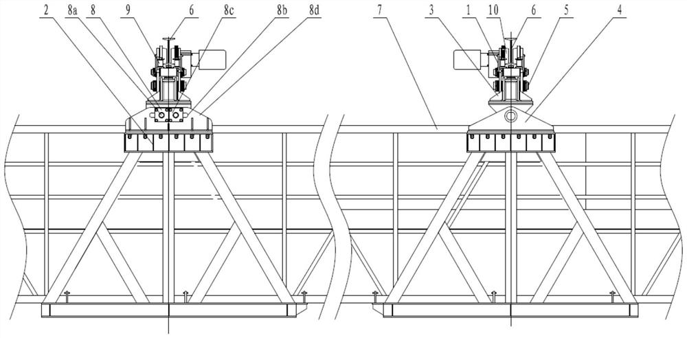 Bridge inspection vehicle device and method capable of self-adapting to track installation errors