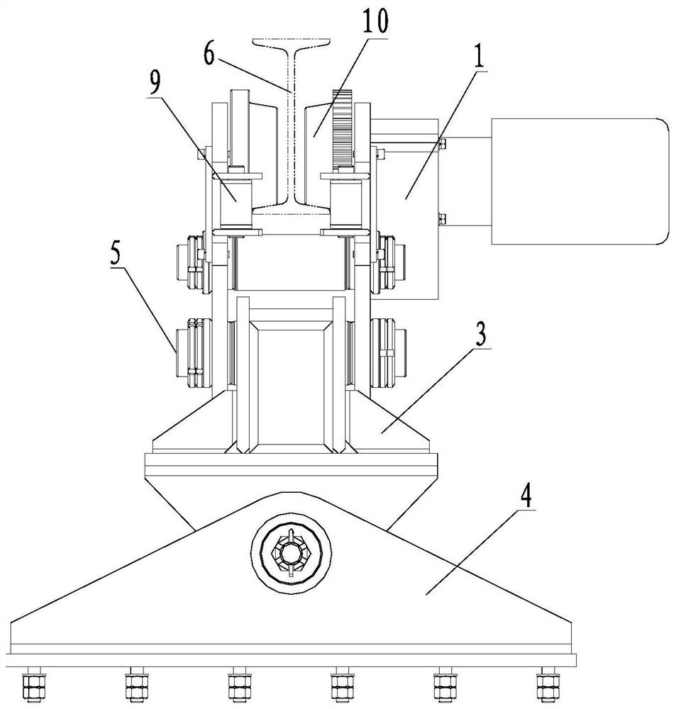 Bridge inspection vehicle device and method capable of self-adapting to track installation errors