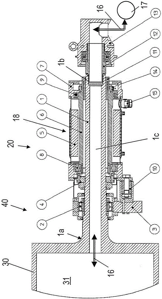 Drive and system having at least one driven cylinder or extruder screw