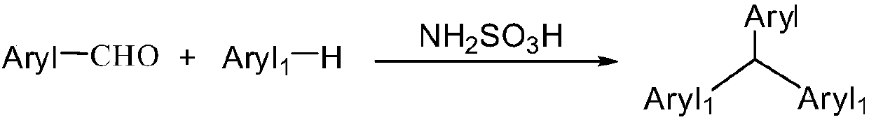 Synthesis method of triarylmethane and derivative thereof under solvent-free condition