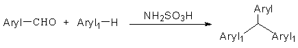 Synthesis method of triarylmethane and derivative thereof under solvent-free condition