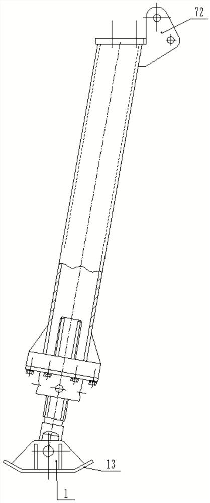 Adjustable and self-locking supporting leg mechanism for lifting equipment