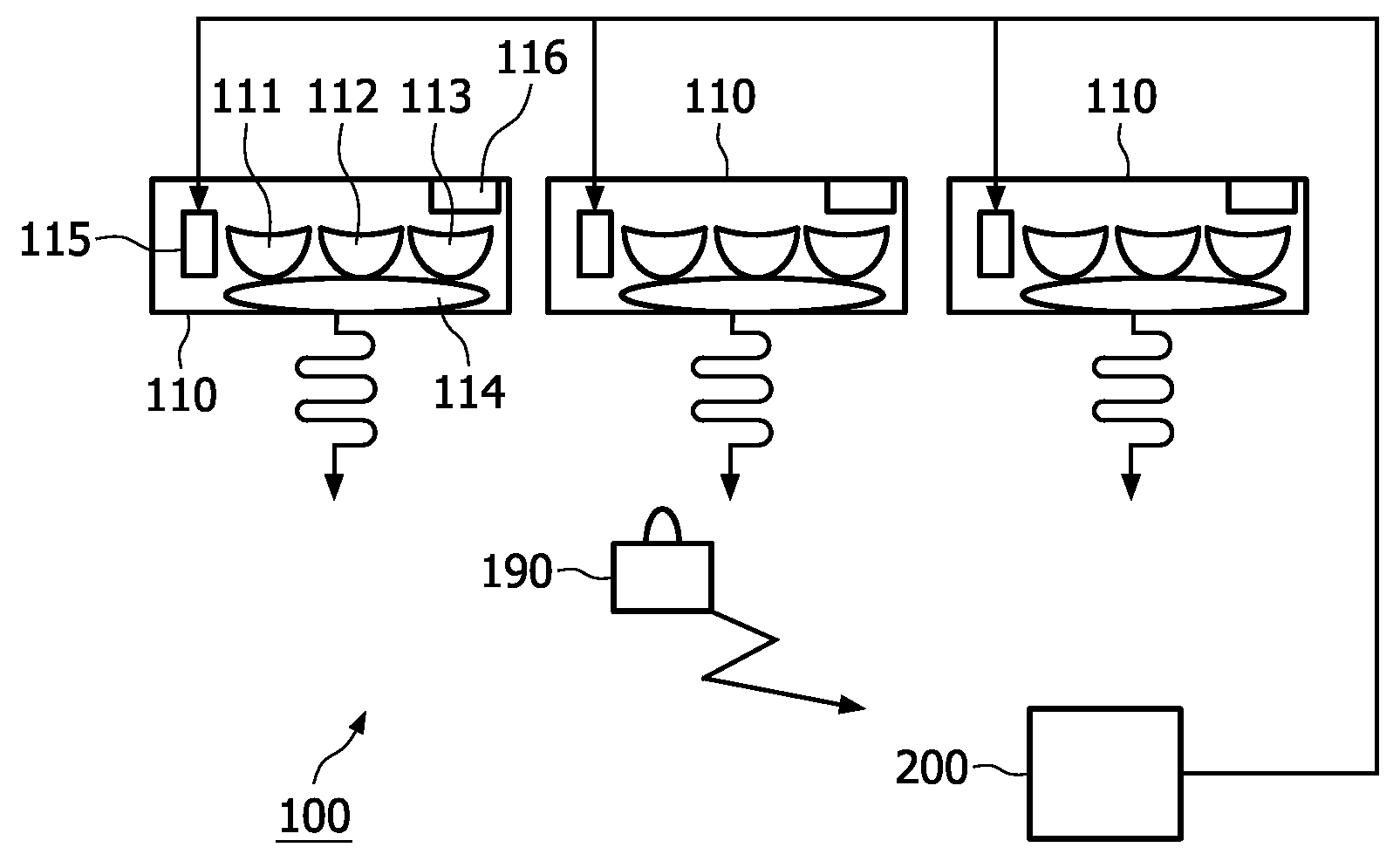 Light module, illumination system and method incorporating data in light emitted