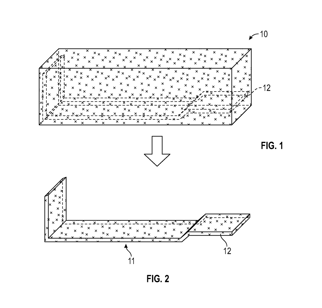 Light weight housing for internal component and method of making