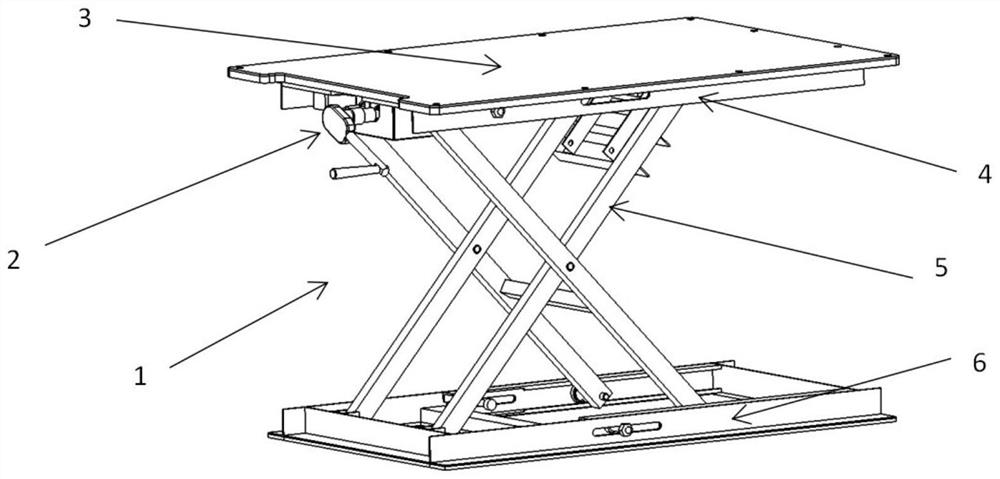 Manual lifting platform and assembling method thereof