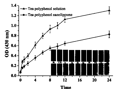 Preparation method of tea polyphenol nano-liposomes by ethanol injection-dynamic high-pressure microfluidization-enzymolysis
