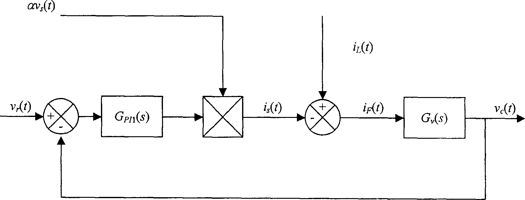 Single-phase active electric-power filter using analog cascade connection controller