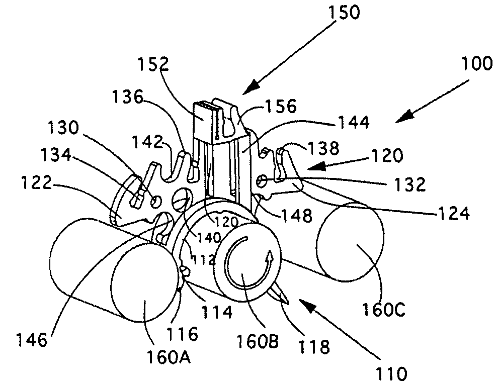 Roller grill separating device