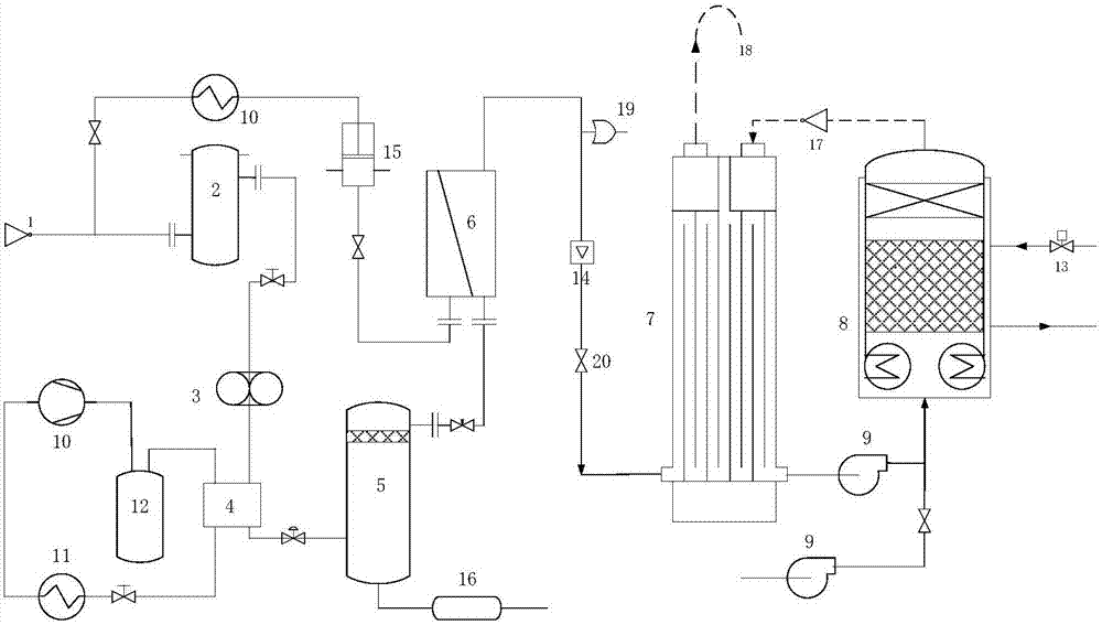 Process and complete-set apparatus for oil gas recovery and treatment