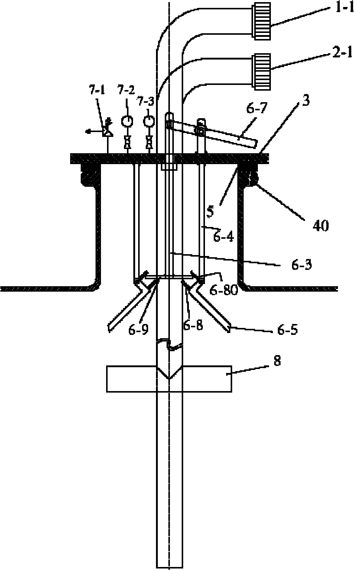 Locking device for positive-pressure washing equipment of tank