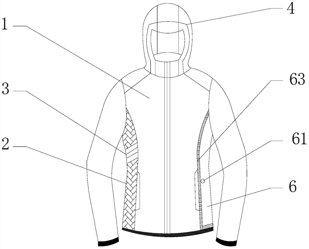 Breathable down jacket