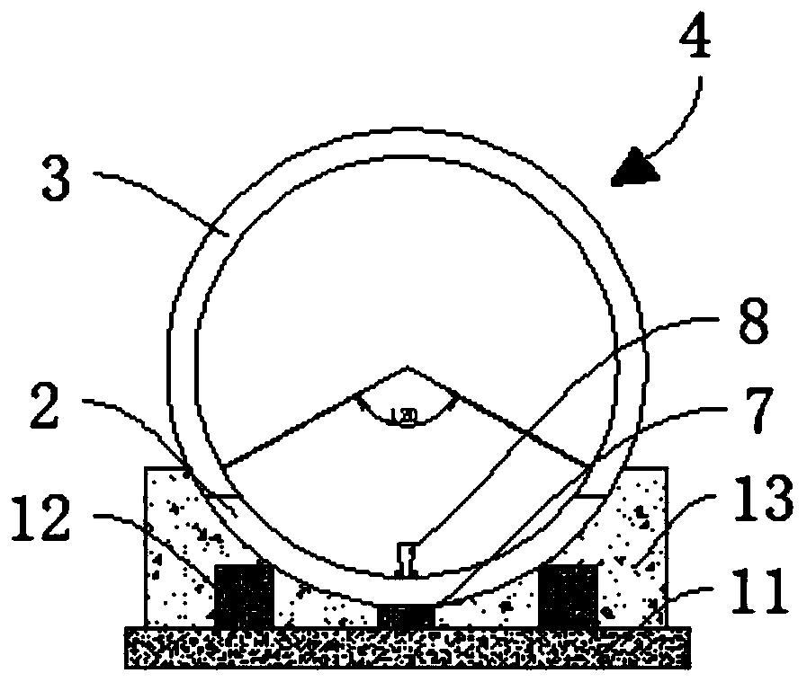 Combined segment type drainage pipe culvert and pipe culvert construction method