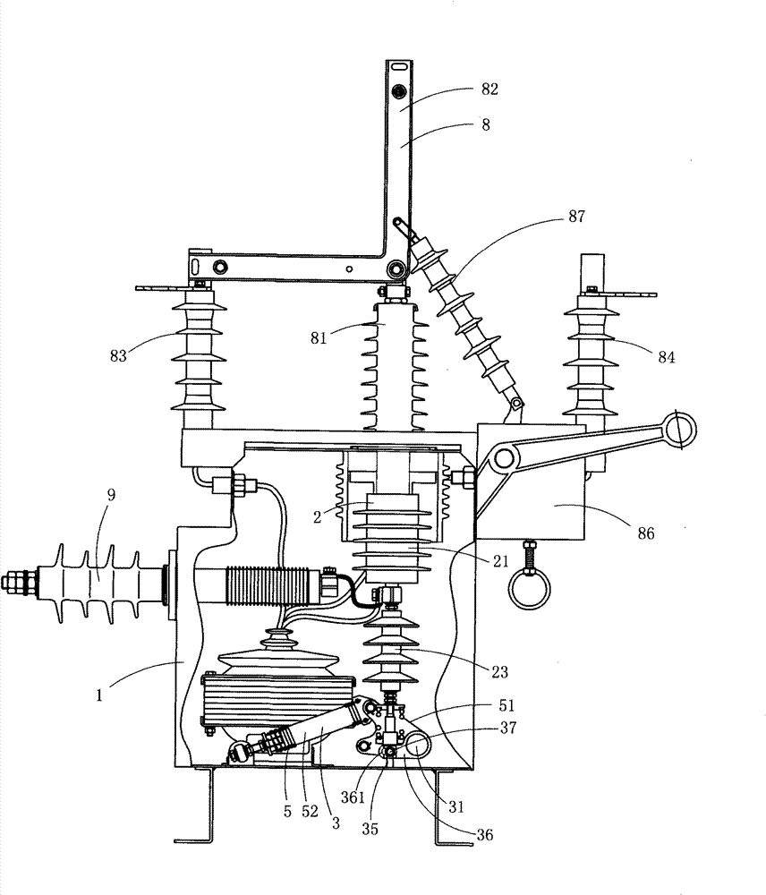 Permanent magnet high-voltage vacuum circuit breaker