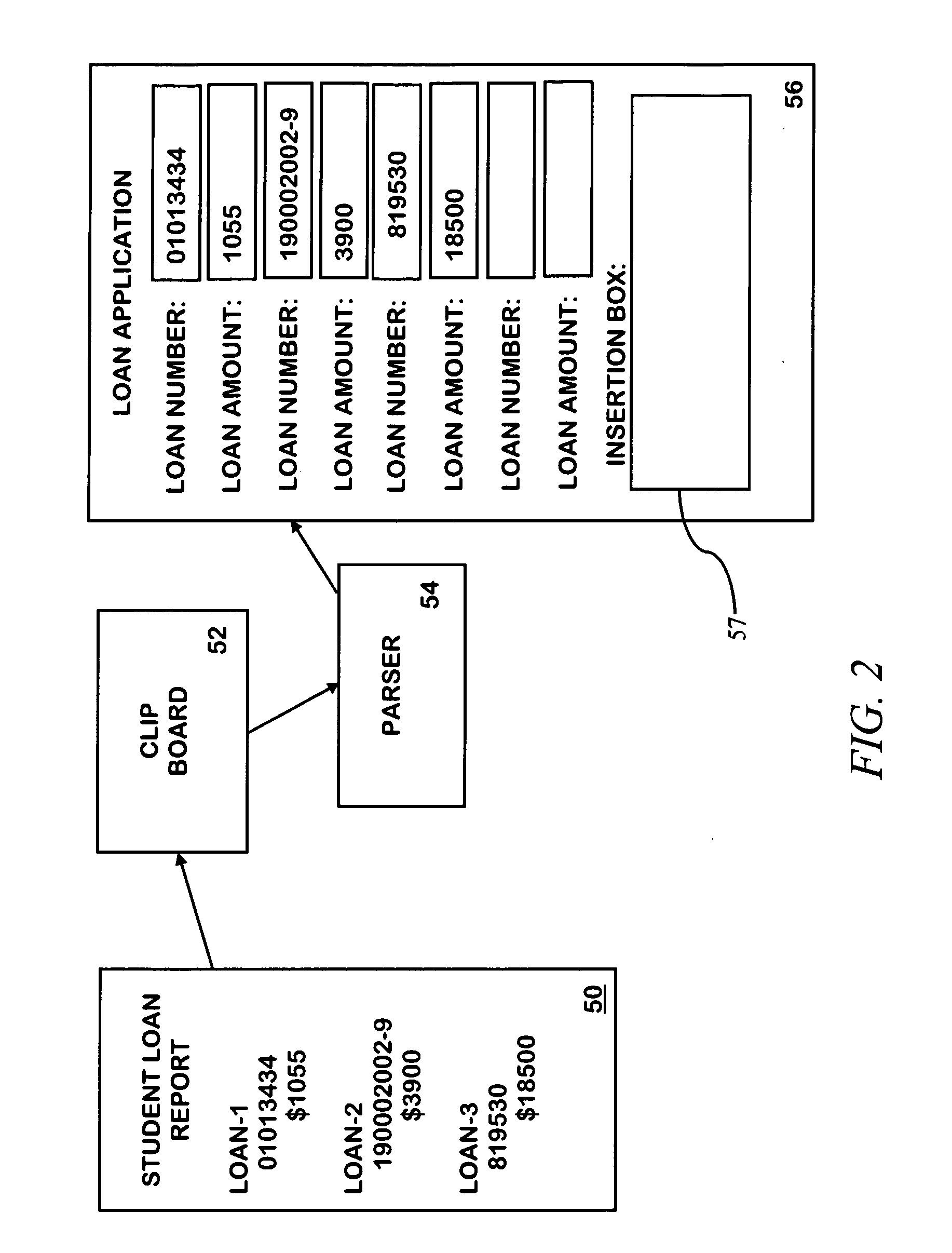System, method and apparatus for multiple field pasting