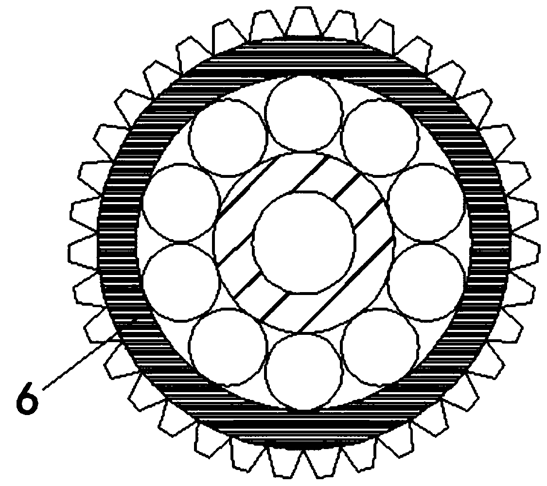 Device for preventing wound threads from being accumulated in polyester sewing thread production