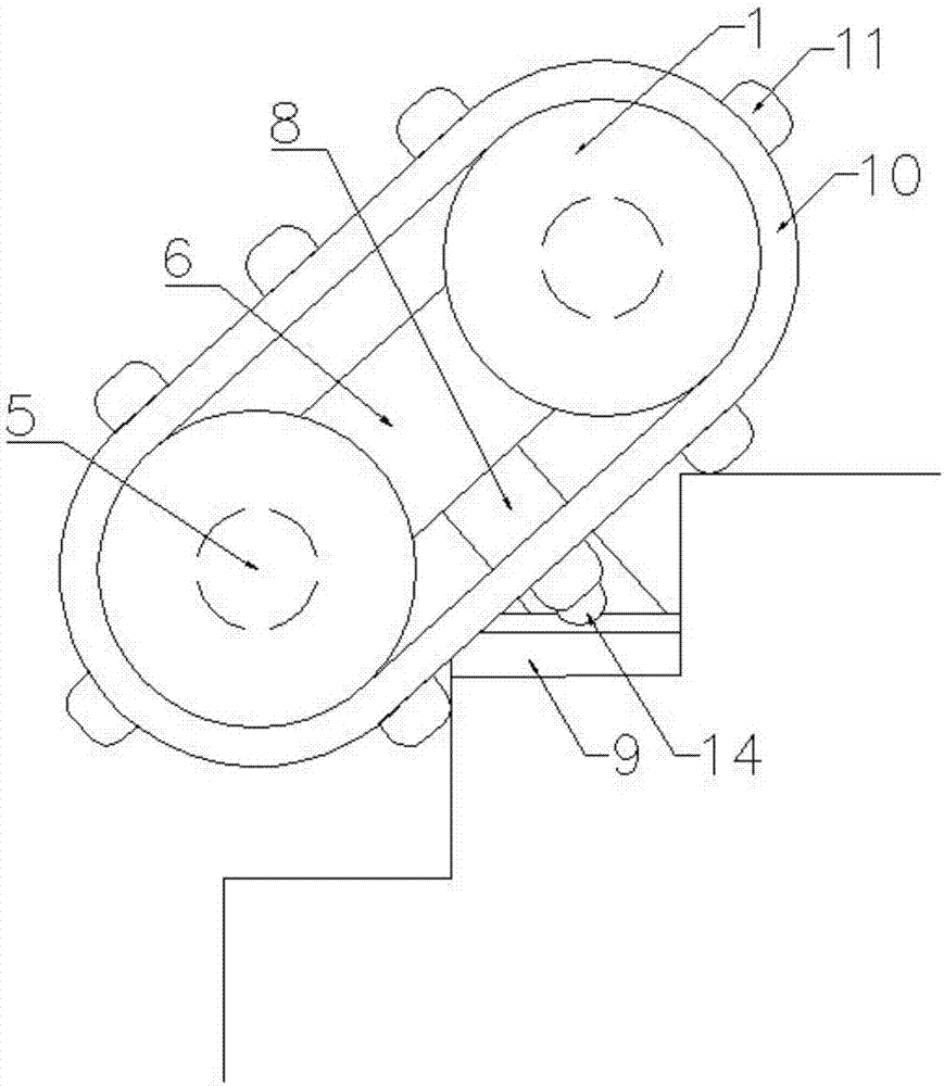 Stair climbing robot with cleaning effect