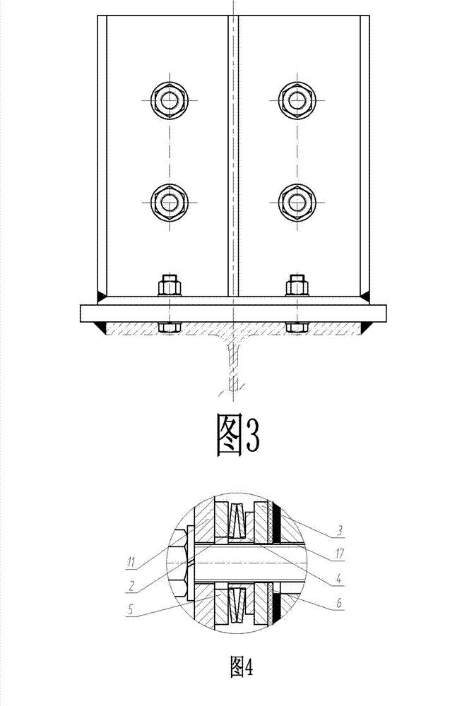 Radial vibration-reducing stress-dissipating bracket for pressure pipeline