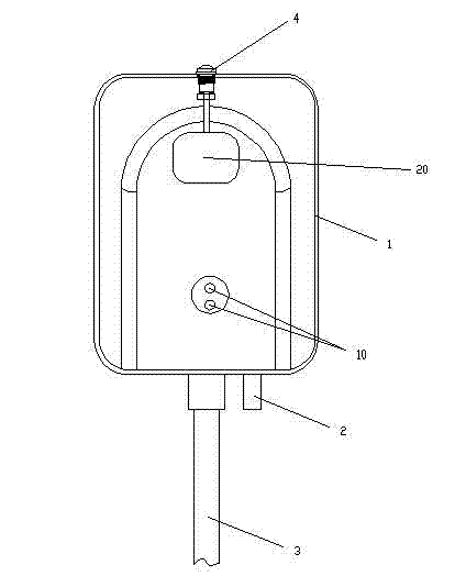 Air pressure-type flushing water tank