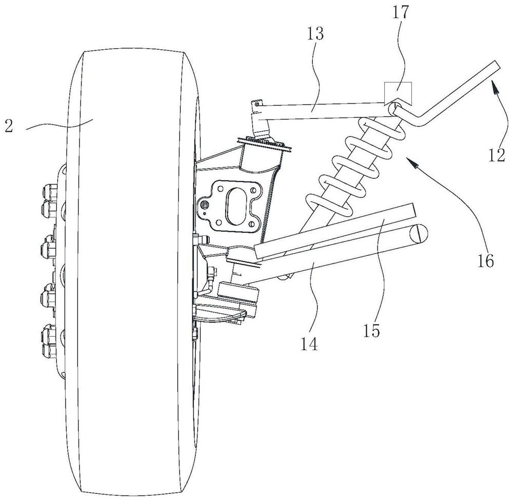 Amphibious vehicle and retractable suspension thereof