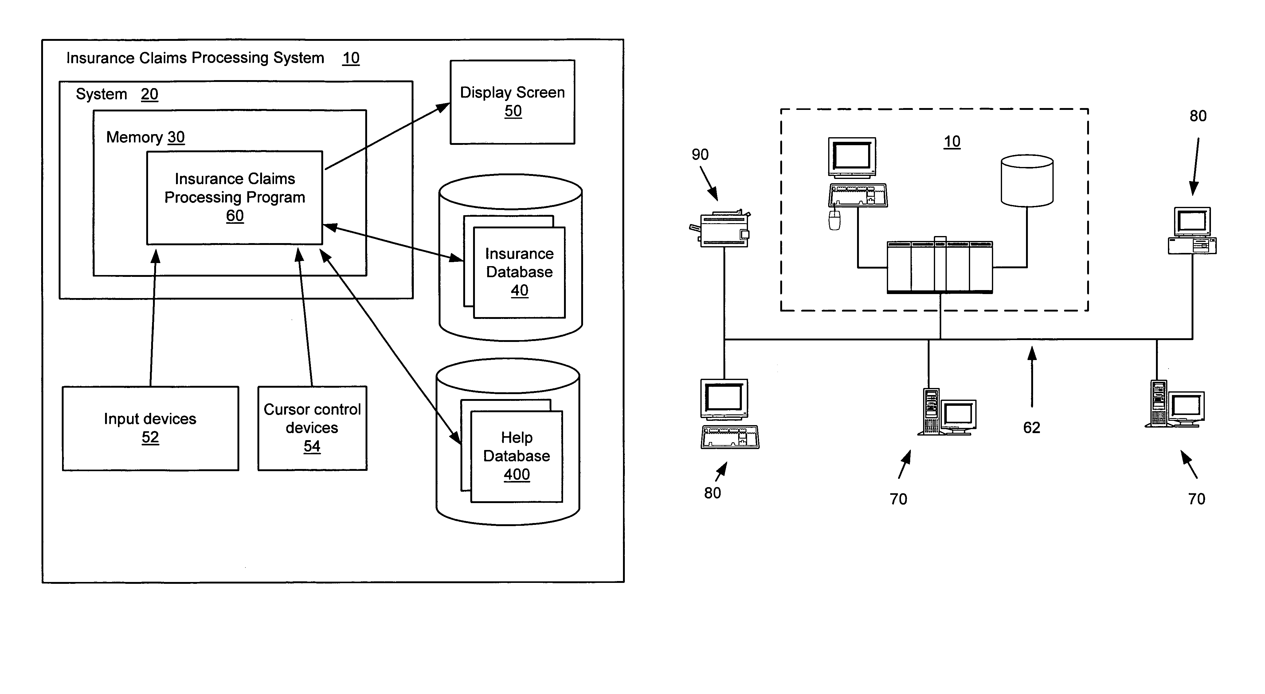 Dynamic help method and system for an insurance claims processing system