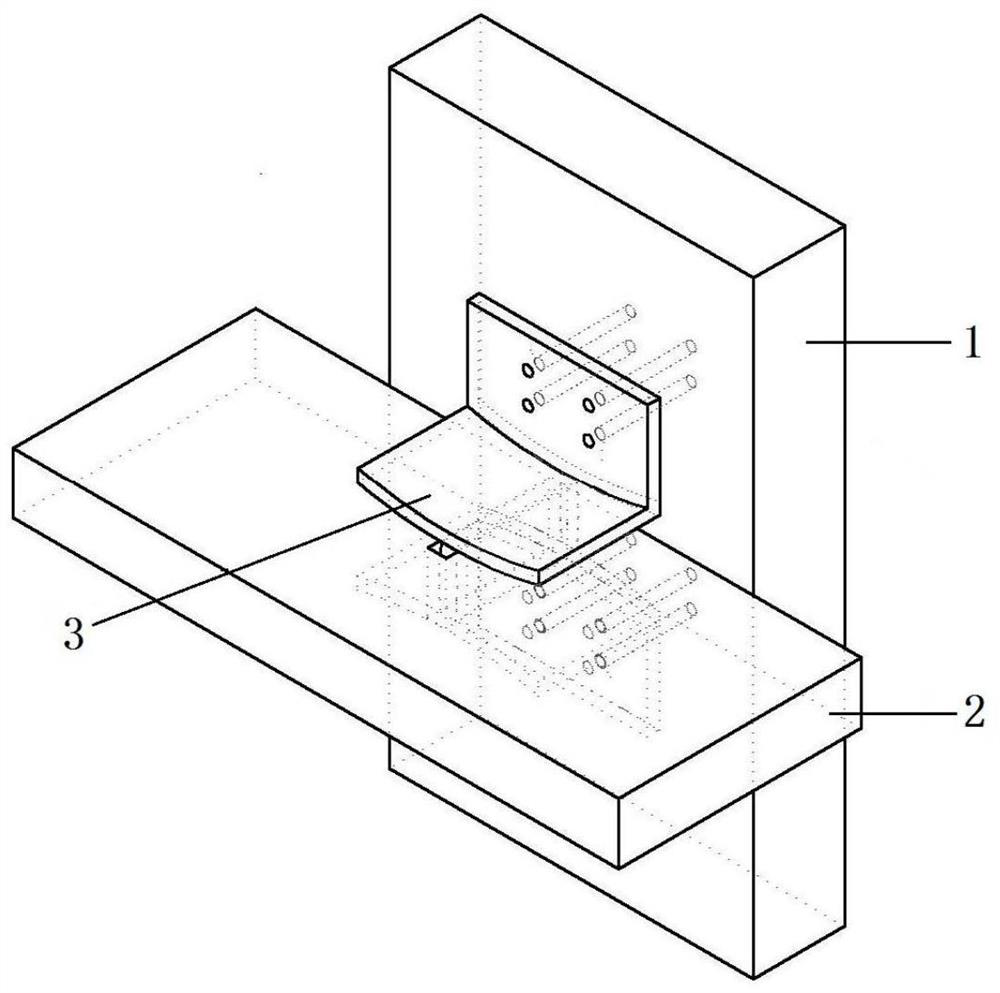 A connection node between low-damage self-resetting shear walls and horizontal members