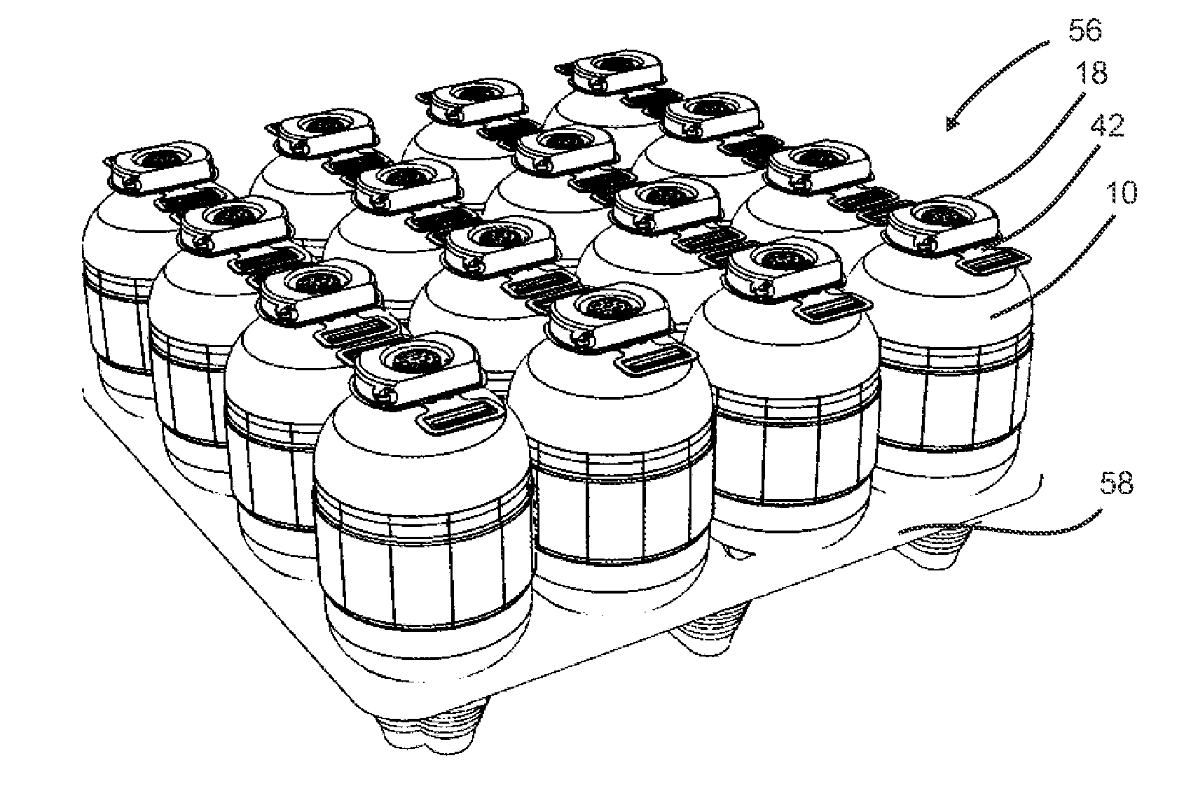 Method for producing containers filled with a liquid