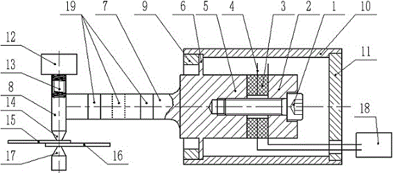 Single electrical signal excitation ultrasonic elliptic vibration metal welding device