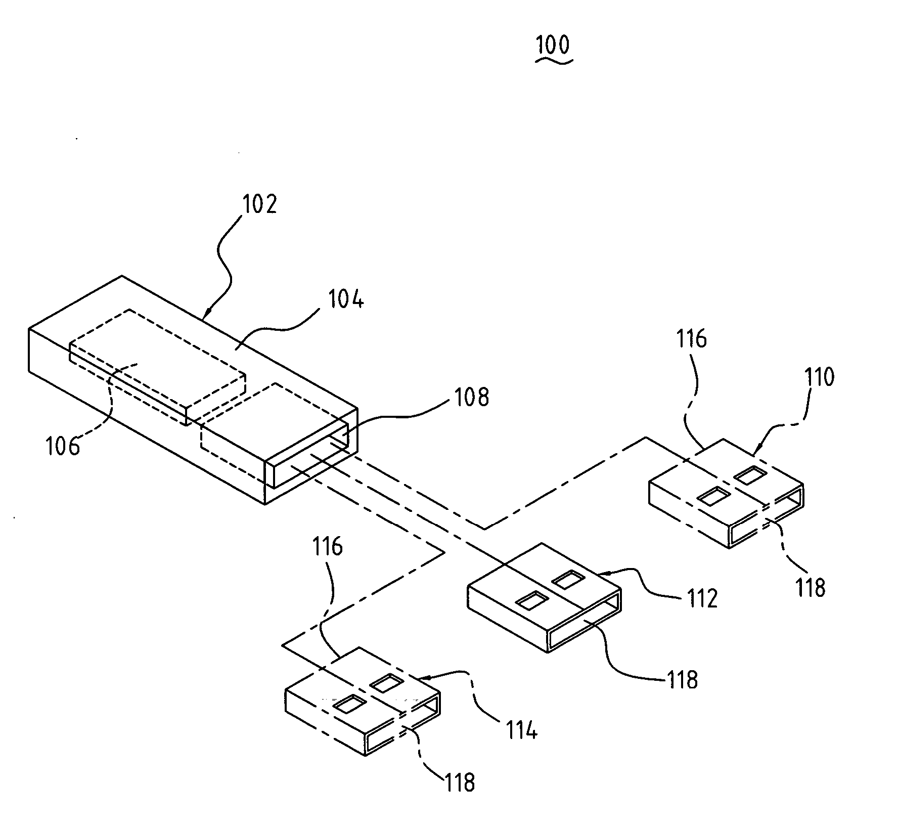 Portable storage device with interchangeable connector