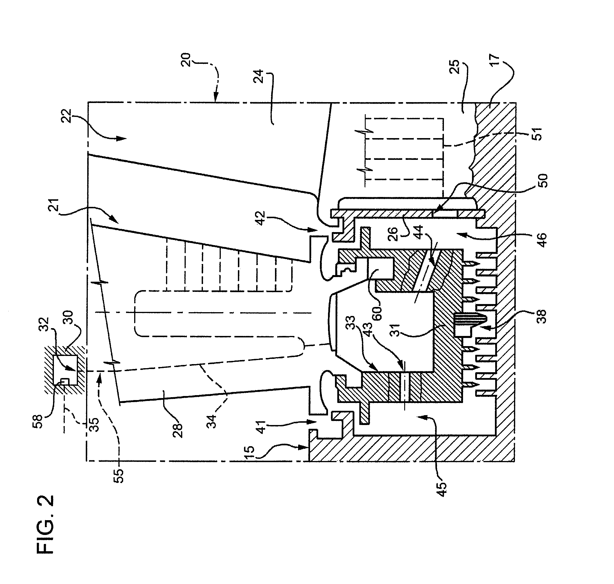 Control method for cooling a turbine stage in a gas turbine