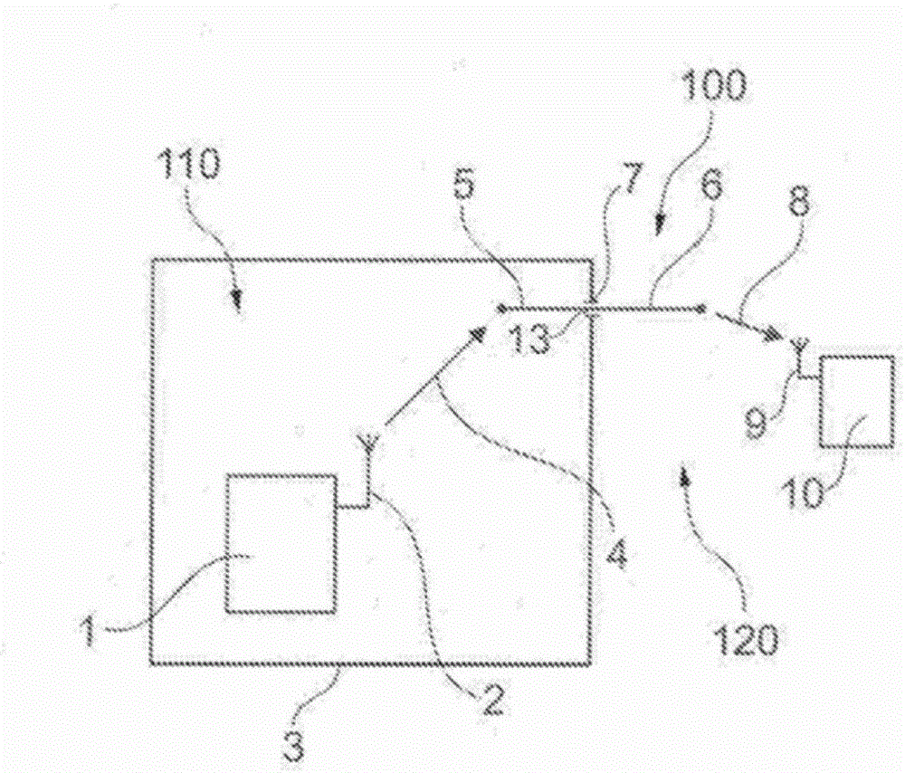 Passive repeater for forwarding radio signals, and use of such a passive repeater