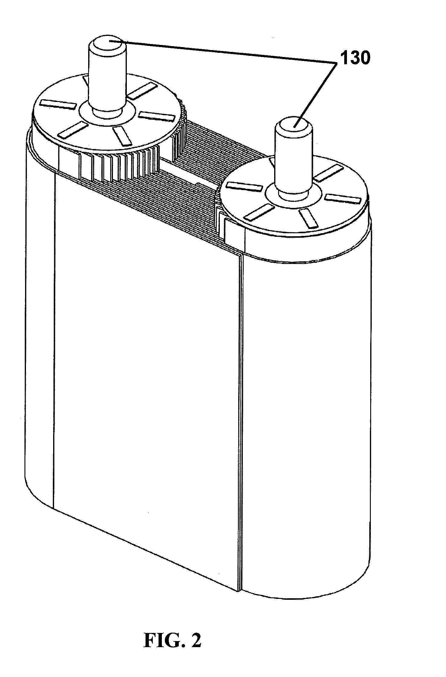 Oblong electrochemical double layer capacitor