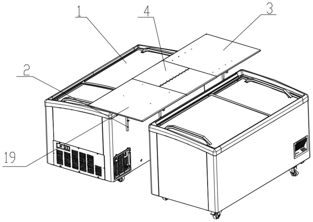 Combined telescopic storage device for goods shelf of refrigerator