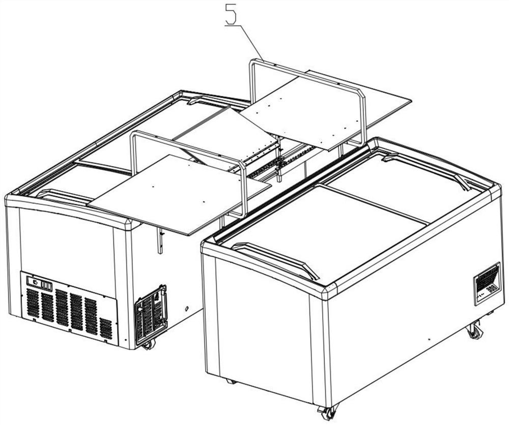 Combined telescopic storage device for goods shelf of refrigerator