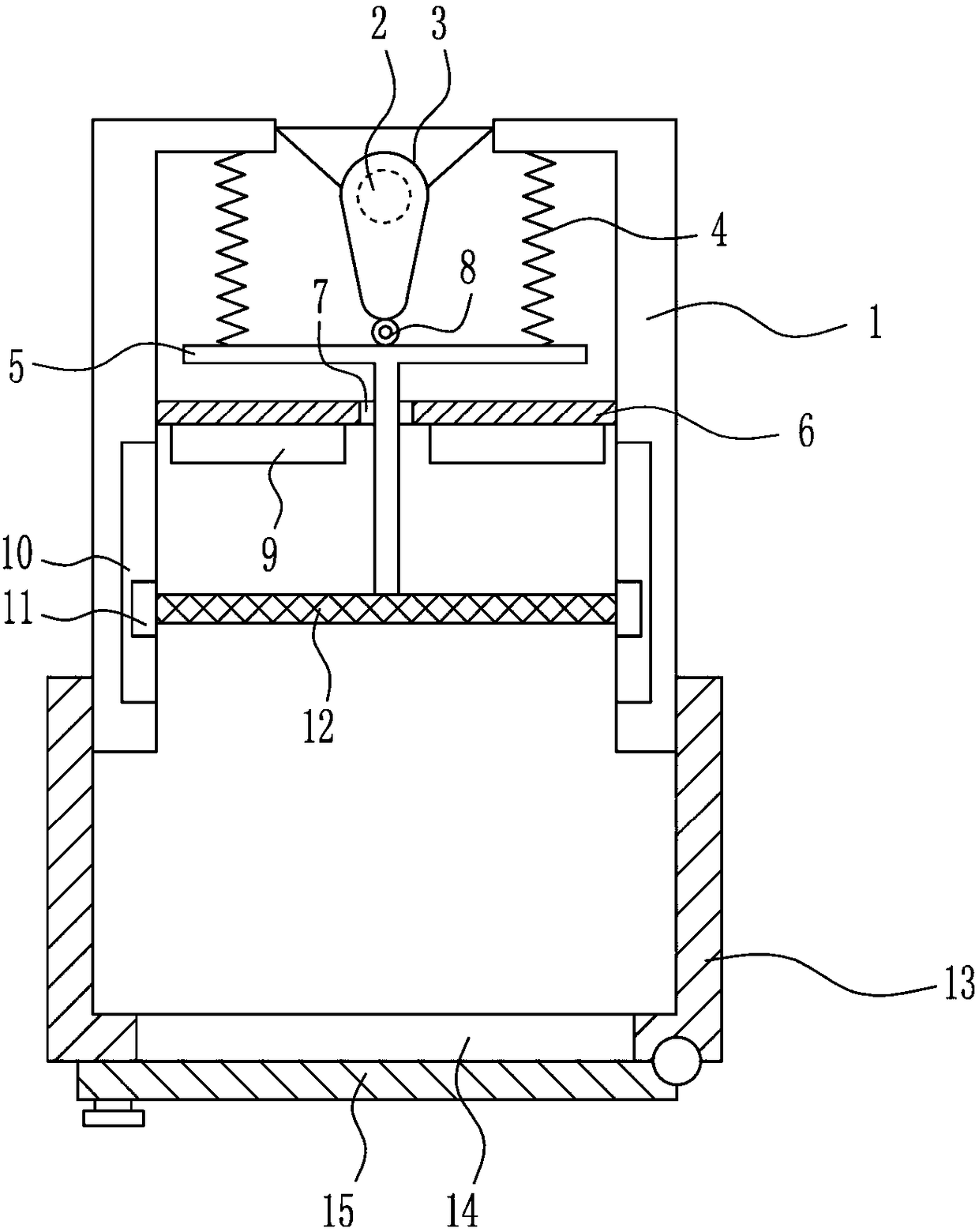 A talc pulverizing device for wiping the surface of a household water purifier