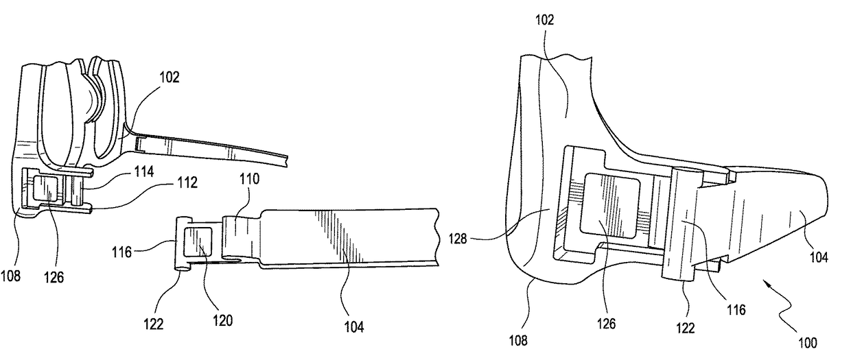 Eyeglasses assembly comprising frame and interchangeable side pieces