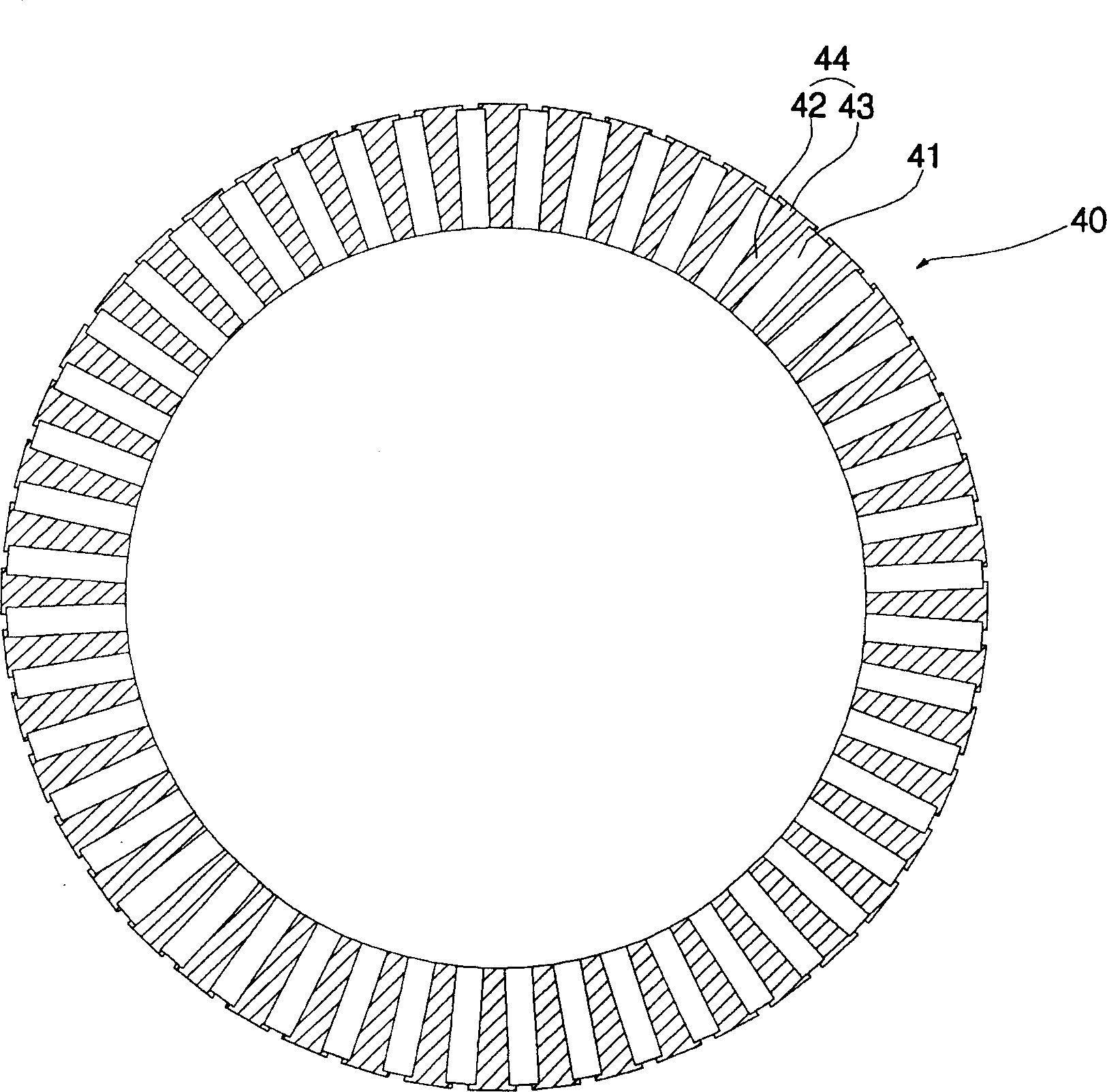 Rotor of wheel spoke type electric motor and its manufacturing method