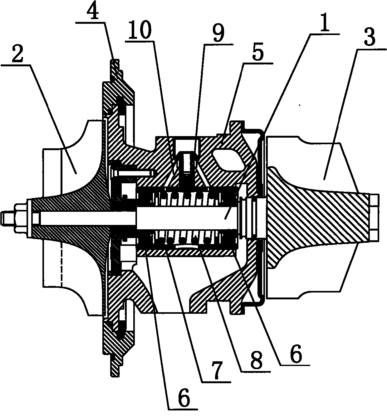 Turbocharger with double ball bearings