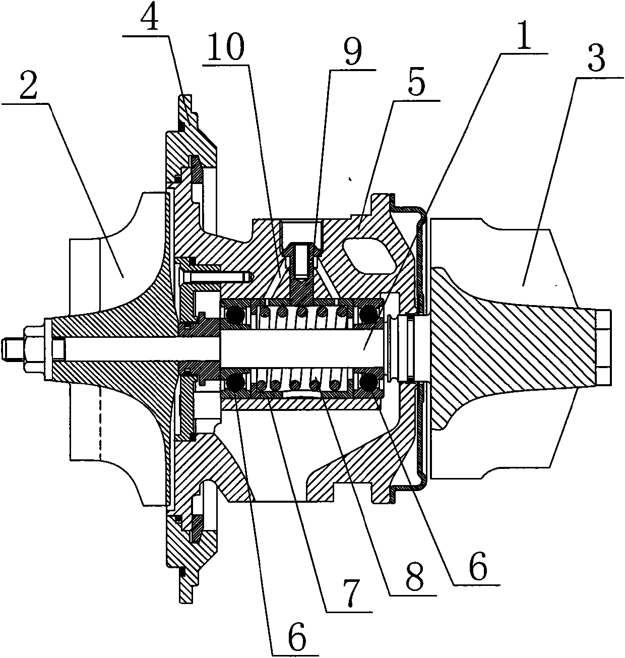 Turbocharger with double ball bearings