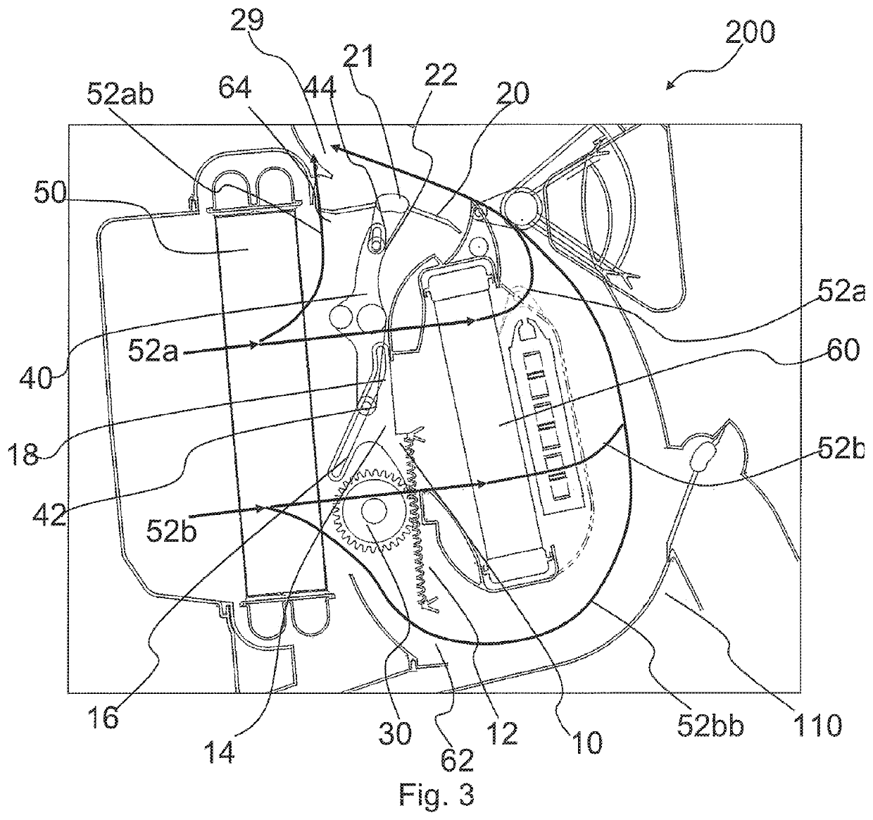 System for controlling movements of doors of a heating ventilation and air-conditioning module