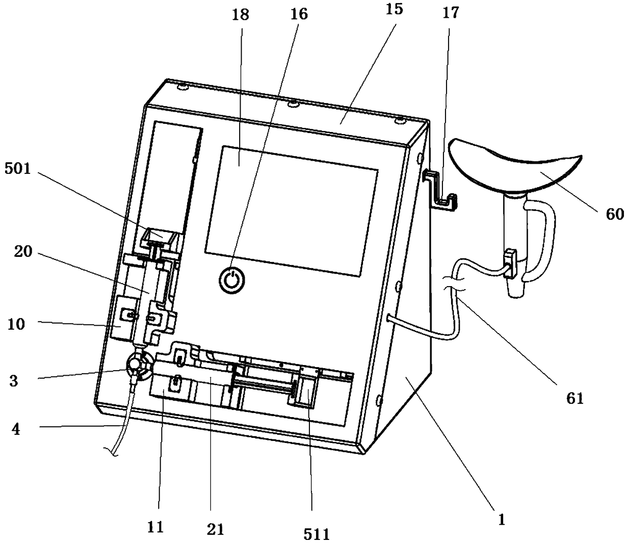 Pressure trigger automatic contrast device