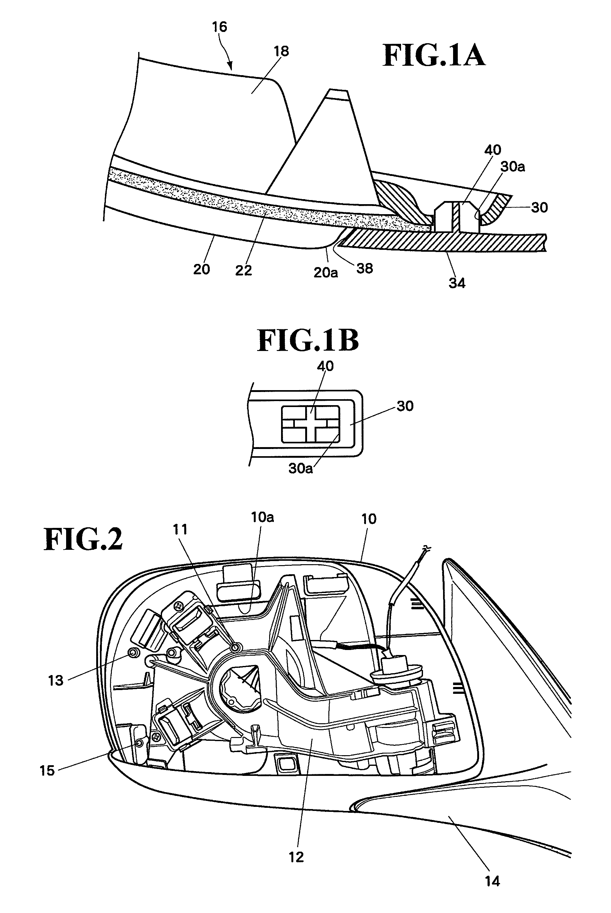 Positioning structure of turn lamp assembly in outer mirror with turn lamp