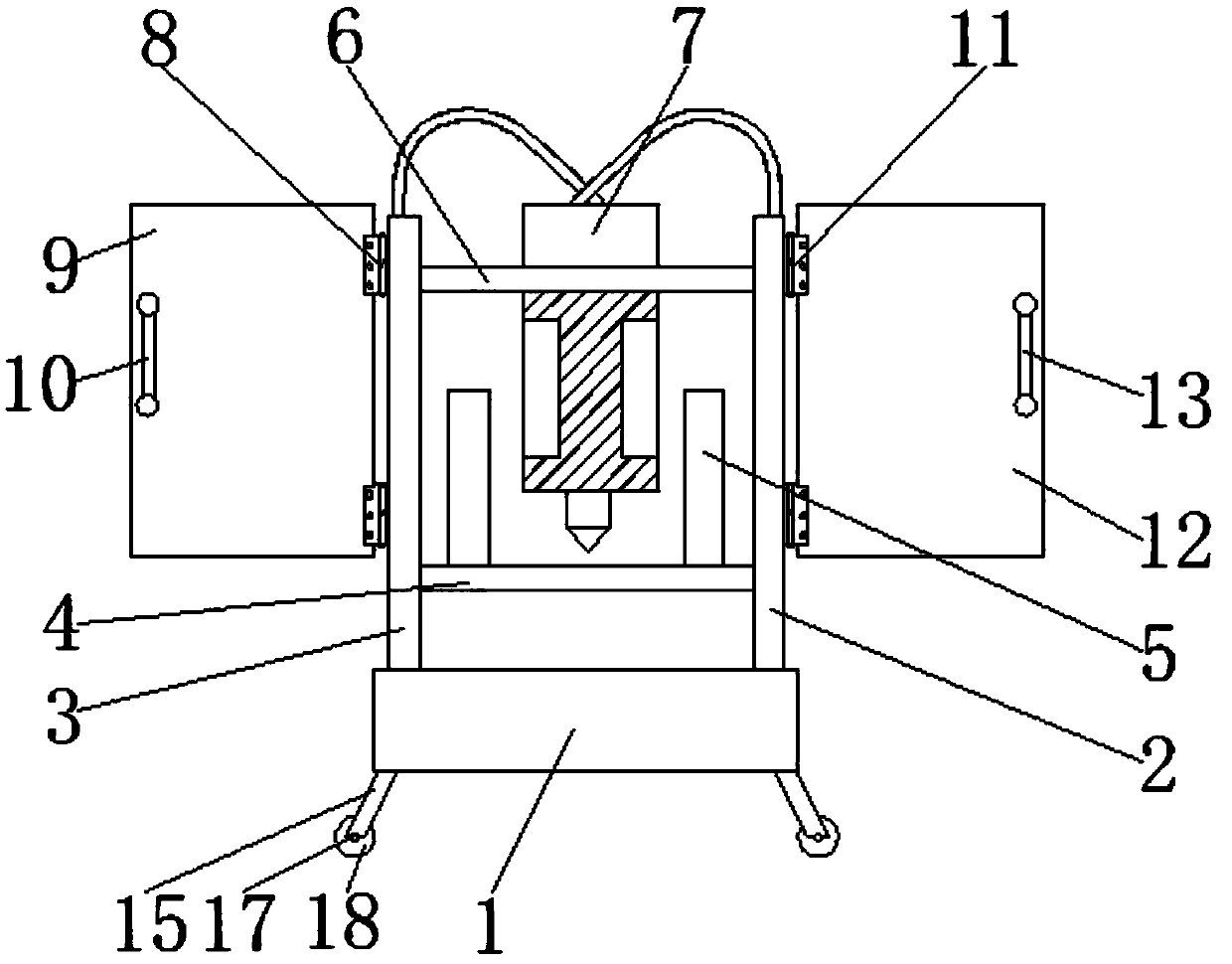 Device frame for molding machine