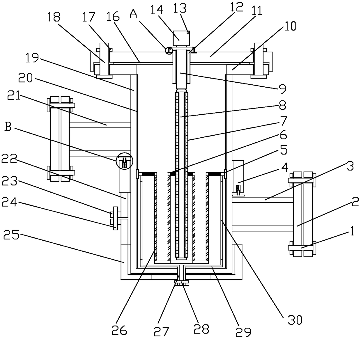 Real-time detection type straight-through basket type filter